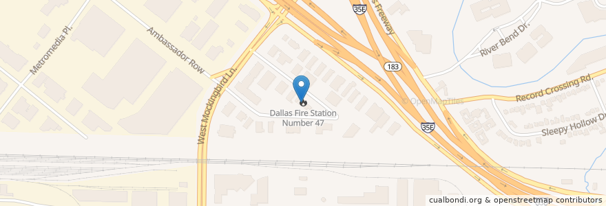 Mapa de ubicacion de Dallas Fire Station Number 47 en United States, Texas, Dallas, Dallas County.