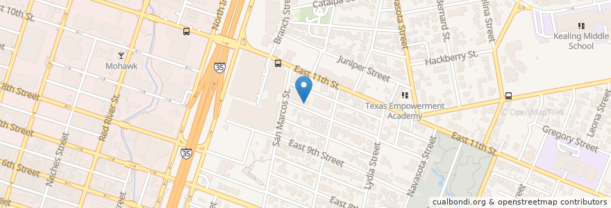 Mapa de ubicacion de Ebenezer Baptist Church Child Development Center en Verenigde Staten, Texas, Travis County, Austin.