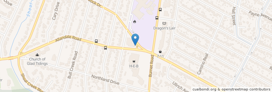 Mapa de ubicacion de Grace Garden Child Development Center en Stati Uniti D'America, Texas, Travis County, Austin.