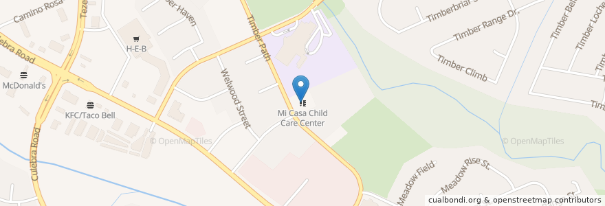 Mapa de ubicacion de Mi Casa Child Care Center en Stati Uniti D'America, Texas, Bexar County, San Antonio.