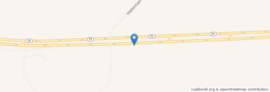 Mapa de ubicacion de Kiest Branch Library en 美利坚合众国/美利堅合眾國, 得克萨斯州 / 德克薩斯州 / 德薩斯州, Fayette County.