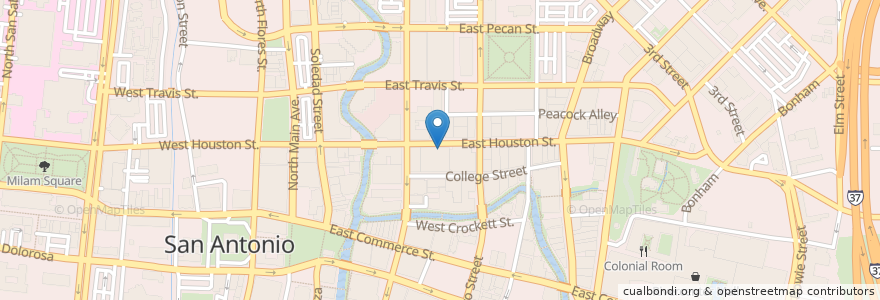 Mapa de ubicacion de Majestic Theatre en Amerika Birleşik Devletleri, Teksas, Bexar County, San Antonio.