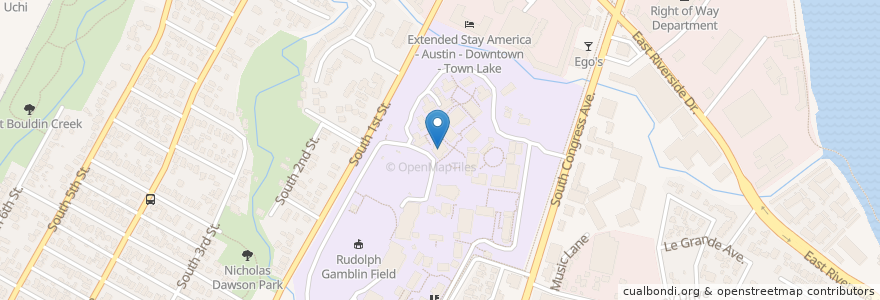 Mapa de ubicacion de Deaf Smith Ranger Center en États-Unis D'Amérique, Texas, Travis County, Austin.