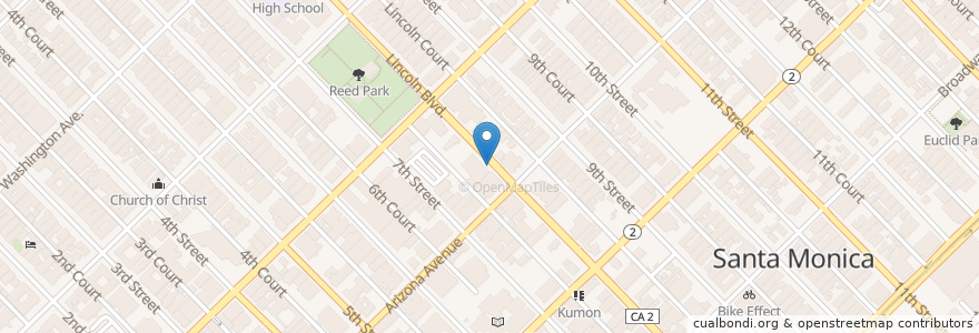 Mapa de ubicacion de Boys and Girls Club of Santa Monica en 미국, 캘리포니아주, Los Angeles County.