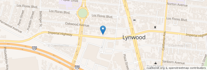 Mapa de ubicacion de Los Angeles County Fire Department Station #147 en Vereinigte Staaten Von Amerika, Kalifornien, Los Angeles County, Lynwood.