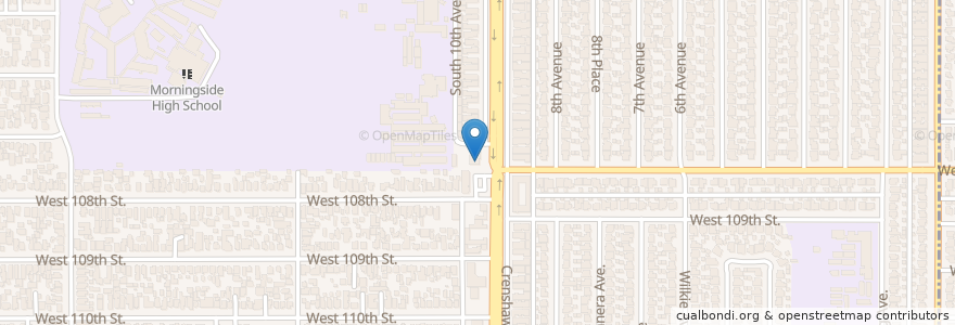 Mapa de ubicacion de Los Angeles County Fire Department Station #170 en Amerika Syarikat, California, Los Angeles County, Inglewood.