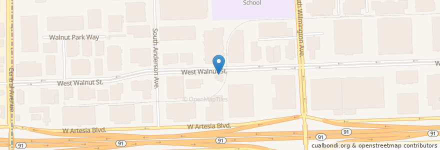 Mapa de ubicacion de Compton Fire Station 4 en États-Unis D'Amérique, Californie, Los Angeles County, Compton.
