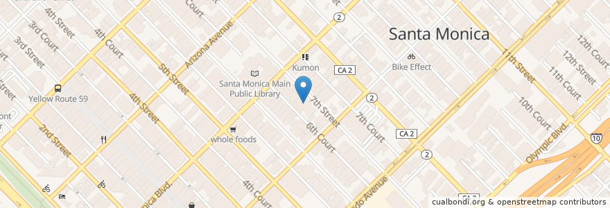 Mapa de ubicacion de Santa Monica Fire Station 1 en Amerika Birleşik Devletleri, Kaliforniya, Los Angeles County.