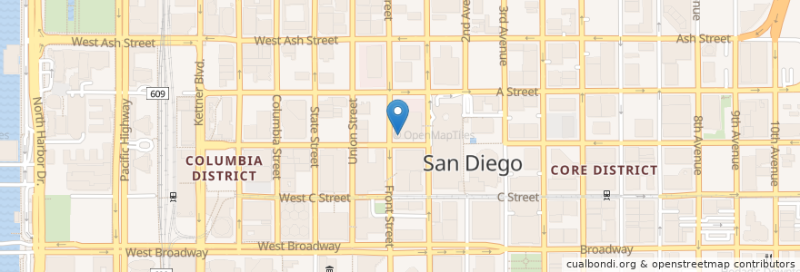 Mapa de ubicacion de San Diego City Fire Station #1 en Vereinigte Staaten Von Amerika, Kalifornien, San Diego County, San Diego.
