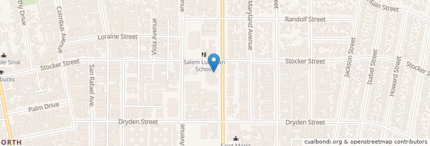 Mapa de ubicacion de Casa Verdugo Branch Glendale Public Library en United States, California, Los Angeles County, Glendale.