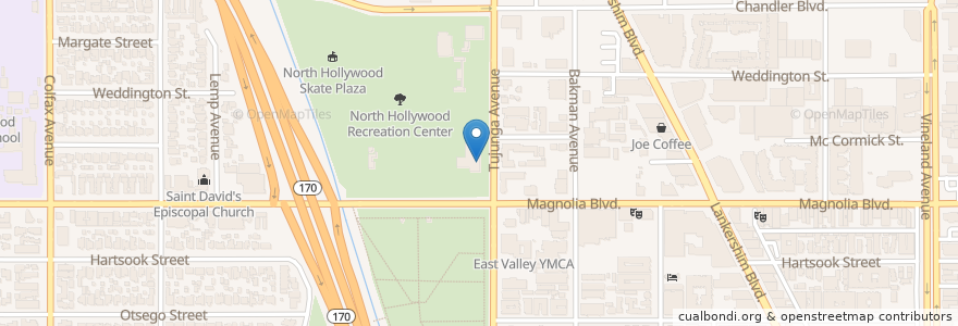 Mapa de ubicacion de North Hollywood Regional Branch Los Angeles Public Library en United States, California, Los Angeles County, Los Angeles.