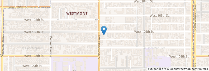 Mapa de ubicacion de Woodcrest Branch County of Los Angeles Public Library en United States, California, Los Angeles County.