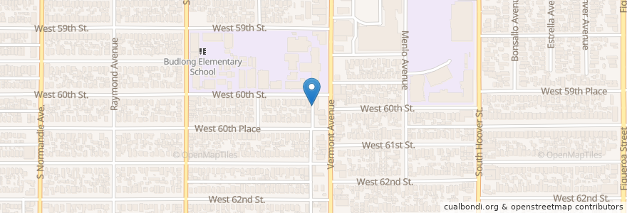 Mapa de ubicacion de John Muir Branch Los Angeles Public Library en الولايات المتّحدة الأمريكيّة, كاليفورنيا, مقاطعة لوس أنجلس, لوس أنجلس.