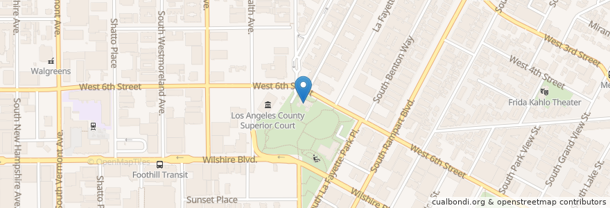 Mapa de ubicacion de Felipe De Neve Branch Los Angeles Public Library en Estados Unidos De América, California, Los Angeles County, Los Ángeles.