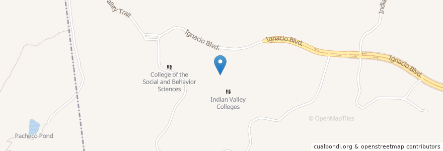 Mapa de ubicacion de Indian Valley Colleges Library en 미국, 캘리포니아주, Marin County, Novato.