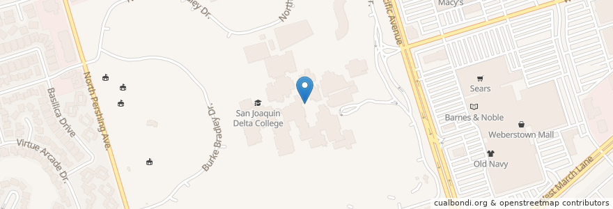 Mapa de ubicacion de Goleman Library en 美利坚合众国/美利堅合眾國, 加利福尼亚州/加利福尼亞州, San Joaquin County, Stockton.