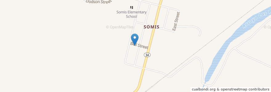 Mapa de ubicacion de Somis Library en الولايات المتّحدة الأمريكيّة, كاليفورنيا, Ventura County.