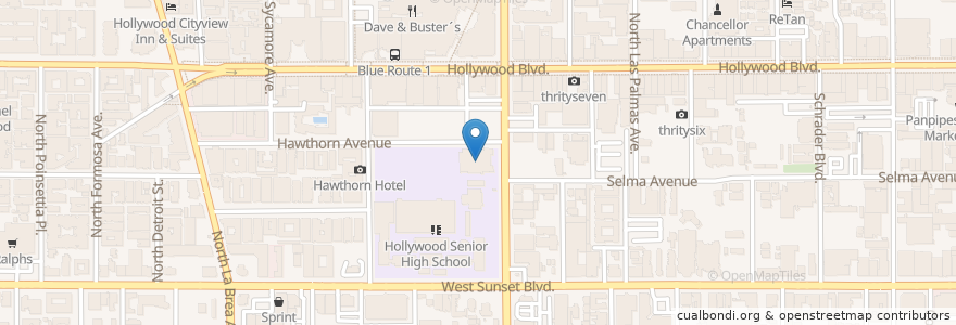 Mapa de ubicacion de Memorial Auditorium en Estados Unidos Da América, Califórnia, Los Angeles County, Los Angeles.