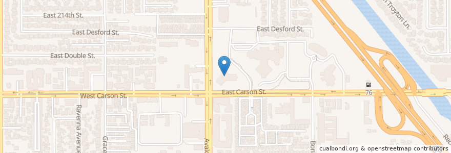 Mapa de ubicacion de Carson City Hall en Verenigde Staten, Californië, Los Angeles County, Carson.