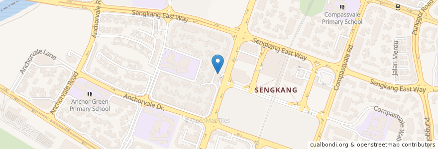Mapa de ubicacion de 7-Eleven en Singapura, Northeast.