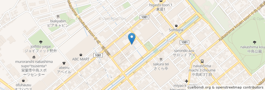 Mapa de ubicacion de 鮮極家 en اليابان, محافظة هوكايدو, 胆振総合振興局, 室蘭市.