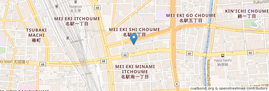 Mapa de ubicacion de あいち美容クリニック en ژاپن, 愛知県, 名古屋市, 中村区.