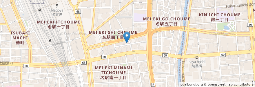 Mapa de ubicacion de まるみ en Japón, Prefectura De Aichi, Nagoya, 中村区.