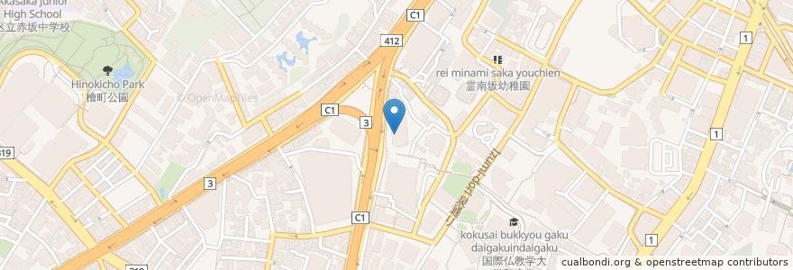 Mapa de ubicacion de BRIANZA en Japan, 東京都, 港区.