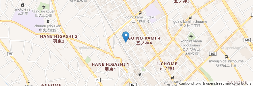 Mapa de ubicacion de おしづ en اليابان, 東京都, 羽村市.