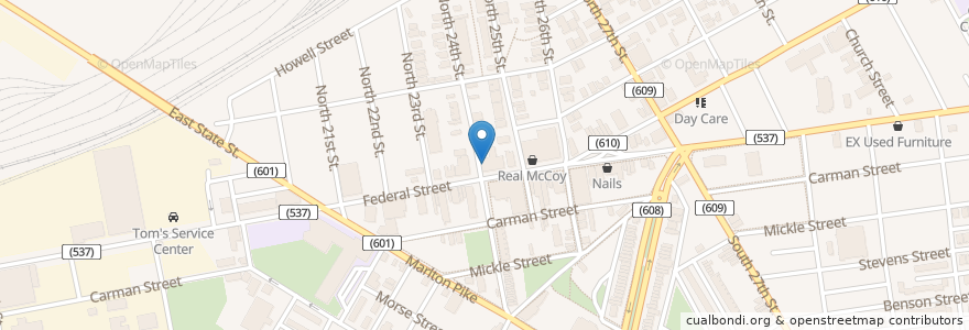 Mapa de ubicacion de Great Taste 2 en Stati Uniti D'America, New Jersey, Camden County, Camden.