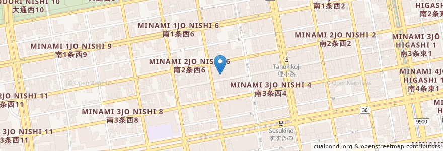 Mapa de ubicacion de イタリアン酒場 en Japan, Präfektur Hokkaido, 石狩振興局, 札幌市, 中央区.