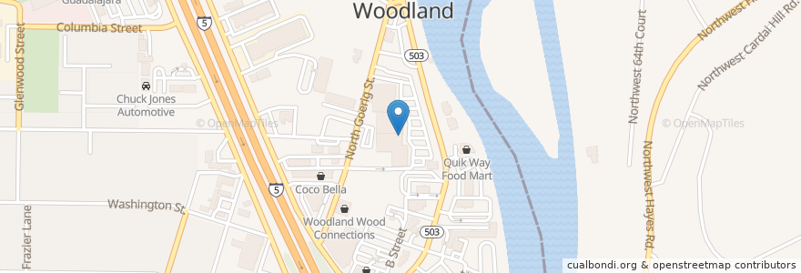 Mapa de ubicacion de Grace Community Church en United States, Washington, Cowlitz County, Woodland.
