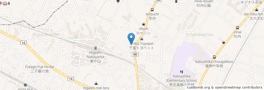 Mapa de ubicacion de 六代目麺処　まるは en Japão, 千葉県, 船橋市.