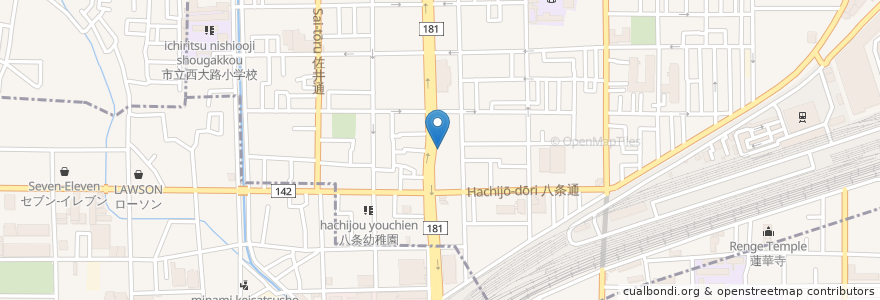 Mapa de ubicacion de スギ薬局 en اليابان, 京都府, 京都市, 下京区.