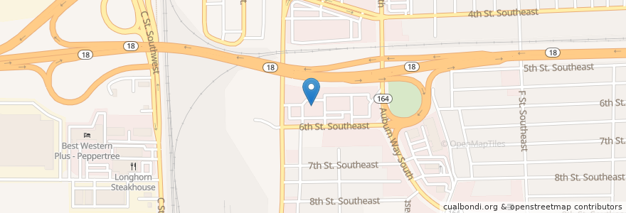Mapa de ubicacion de Jack in the Box en United States, Washington, Auburn, King County.