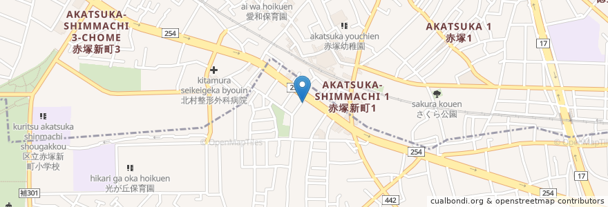 Mapa de ubicacion de らあめん花月 en Giappone, Tokyo, 練馬区.