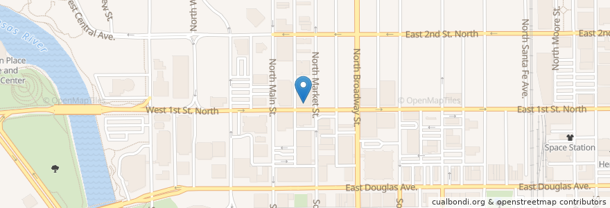 Mapa de ubicacion de Espresso to Go Go en États-Unis D'Amérique, Kansas, Sedgwick County, Wichita.