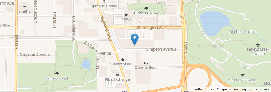 Mapa de ubicacion de Cafe Zupa en Estados Unidos Da América, Utah, Salt Lake County, Salt Lake City.