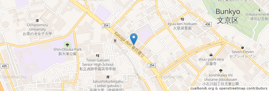 Mapa de ubicacion de モスバーガー en 日本, 东京都/東京都, 文京区.
