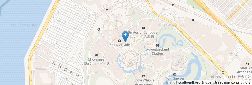 Mapa de ubicacion de リフレッシュメントコーナー en ژاپن, 千葉県, 浦安市.