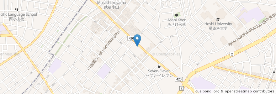 Mapa de ubicacion de モスバーガー en 日本, 東京都, 品川区.
