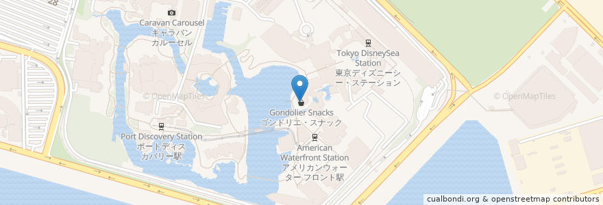 Mapa de ubicacion de Gondolier Snacks en Japan, Chiba Prefecture, Urayasu.