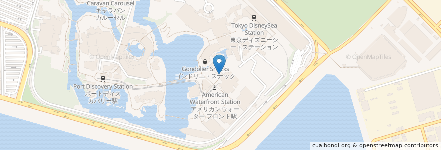 Mapa de ubicacion de ニューヨーク・デリ en Giappone, Prefettura Di Chiba, 浦安市.