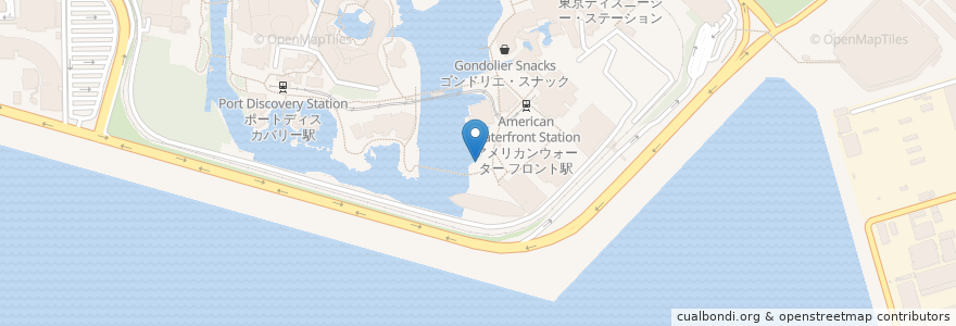 Mapa de ubicacion de バーナクル・ビルズ en Giappone, Prefettura Di Chiba, 浦安市.