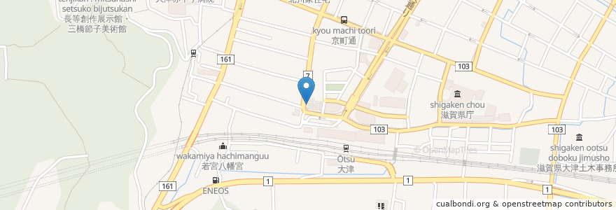 Mapa de ubicacion de やま喜 en 日本, 滋賀県, 大津市.
