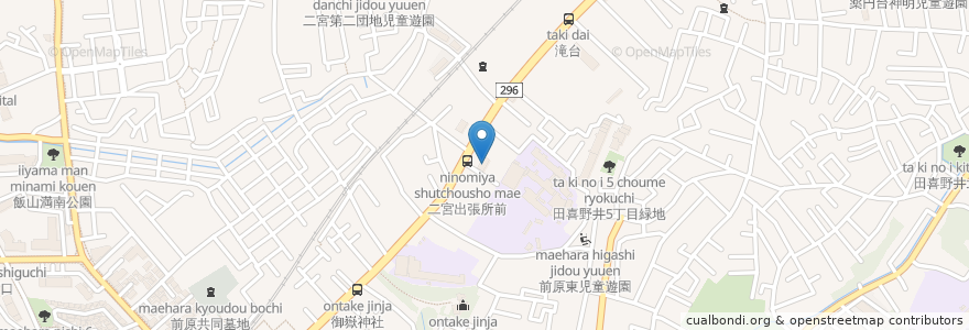 Mapa de ubicacion de 二宮出張所 en Japón, Prefectura De Chiba, Funabashi.