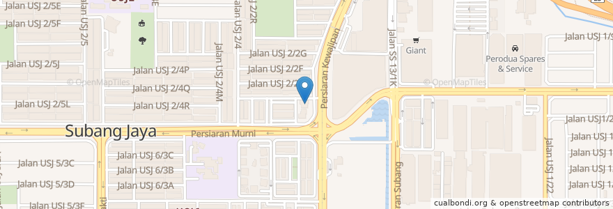Mapa de ubicacion de Petronas en Malaysia, Selangor, Subang Jaya City Council.