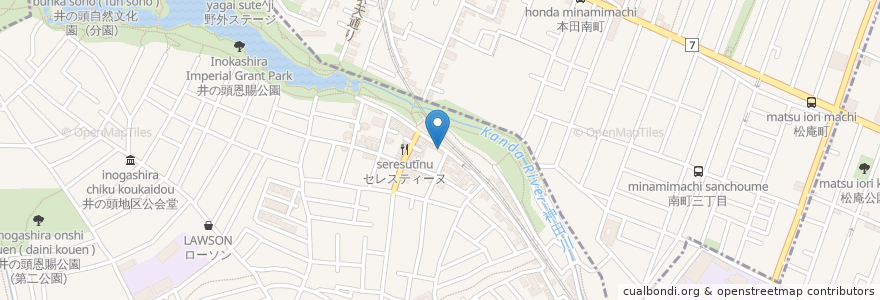 Mapa de ubicacion de 藤森医院 en 日本, 東京都, 武蔵野市.