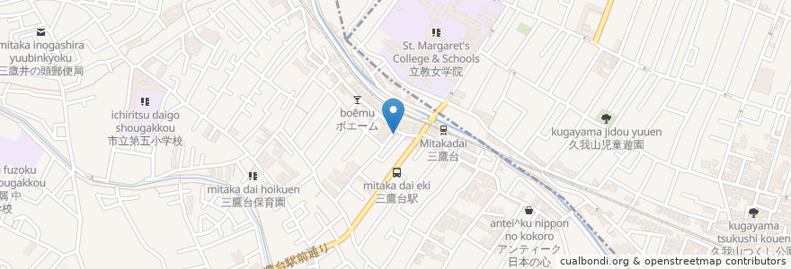 Mapa de ubicacion de 美たか庵 en Japonya, 東京都.