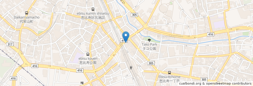 Mapa de ubicacion de モスバーガー en اليابان, 東京都, 渋谷区, 渋谷区.